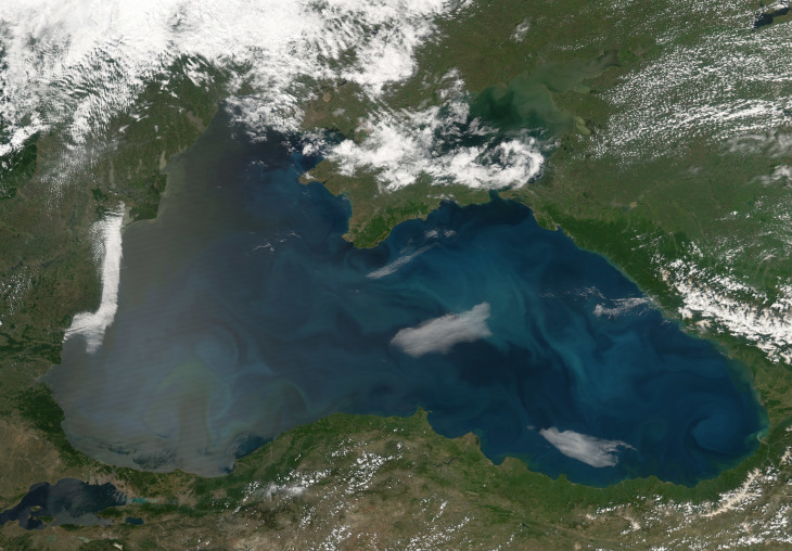Satelitenaufnahme: Das Schwarze Meer 